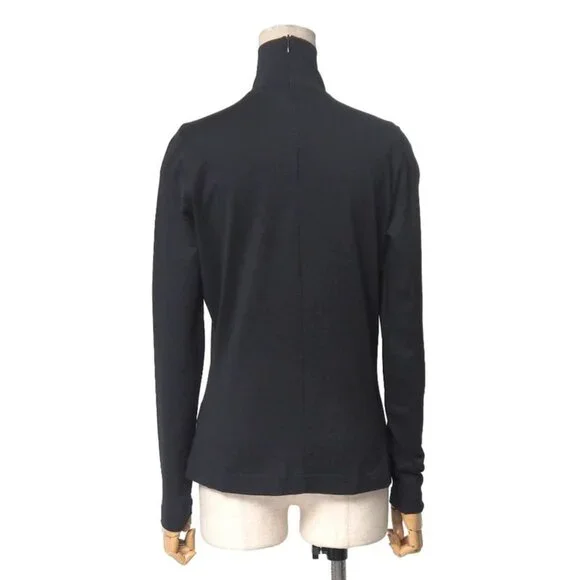 Gucci Vintage M Jersey High Neck Long Sleeve Hat Black - Picture 2 of 9